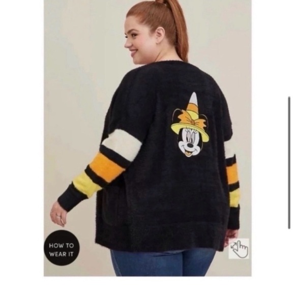 TORRID Disney Halloween Minnie Mouse Cardigan Sweater - Picture 5 of 12